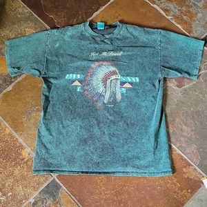 Vintage Native American Headdress Graphic H.L. Miller single stitch T-shirt